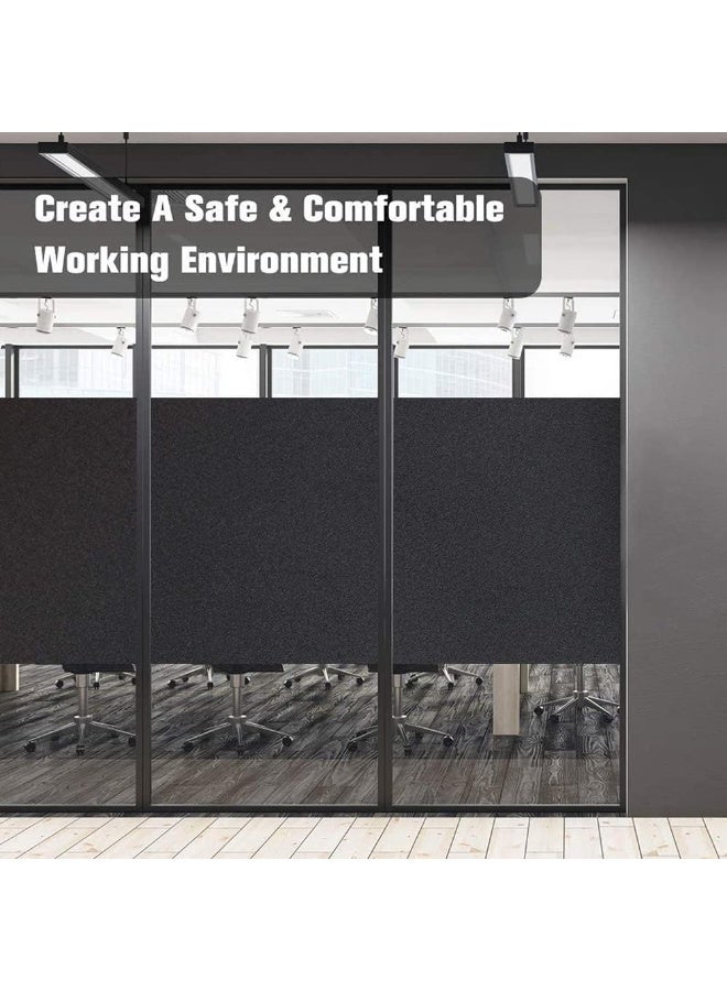 Peachjoy Full Blackout Frosted Window Film, 30 x 200cm Anti-UV Black Glass Sticker, Privacy Reusable Blackout Film, Static Adhesion Room Blackouts, Bedroom and Bathroom Daytime Sleep Glue-free Curtain - Image 5